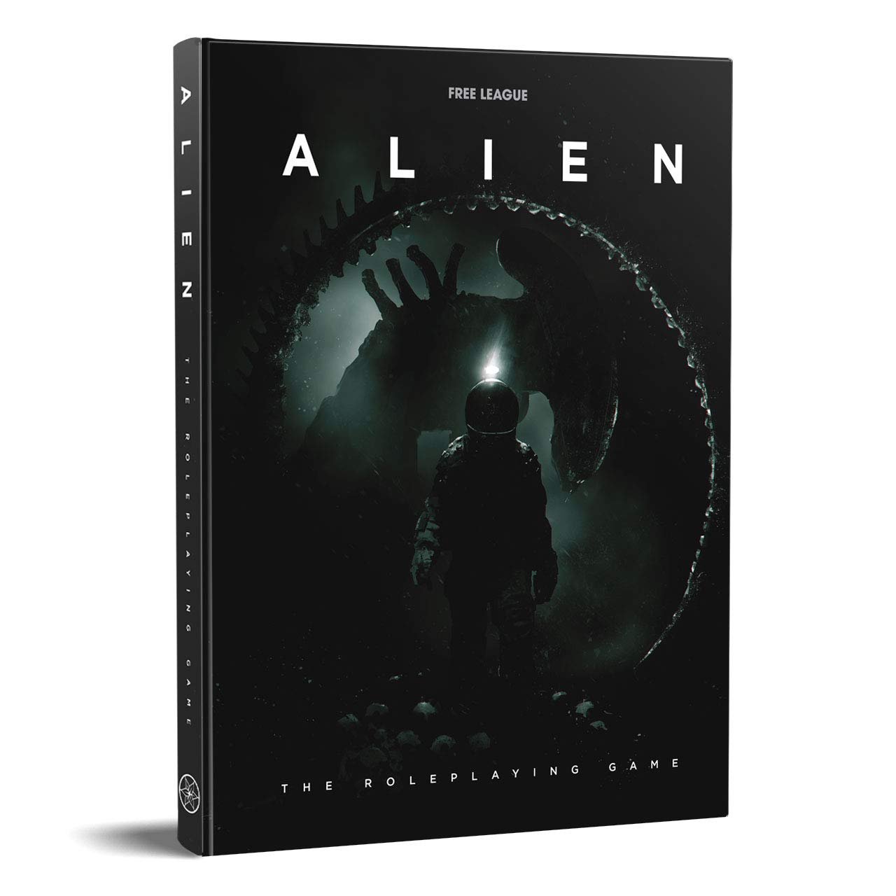 Alien roleplaying game book cover featuring an astronaut and xenomorph