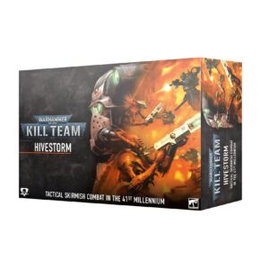 Warhammer 40,000 Kill Team: HiveStorm box art featuring futuristic soldiers and aliens