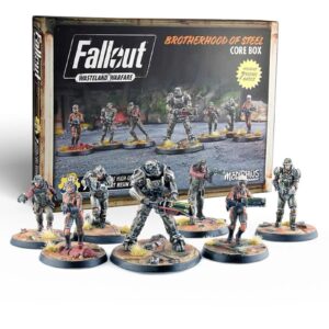 Fallout: Wasteland Warfare Brotherhood of Steel core box with miniatures