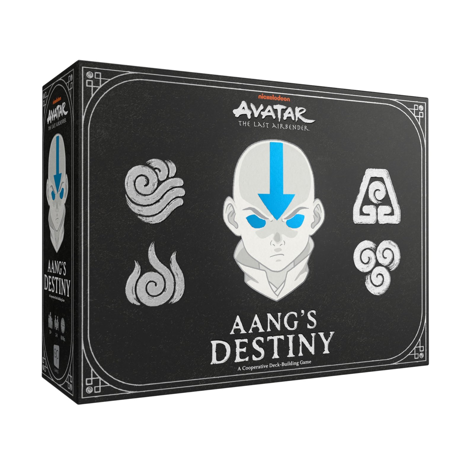Avatar: The Last Airbender - Aang's Destiny" board game box with Aang's face."